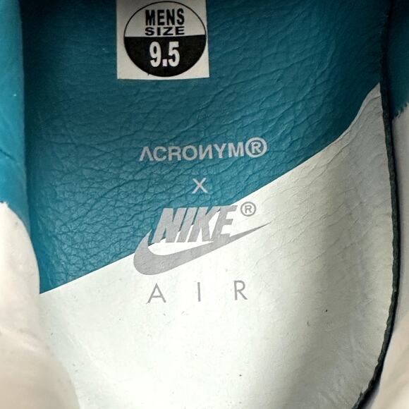 NIB NWT Nike Lunar Force 1 SP / Acronym Low Black White Sneaker Men's 9.5 - Picture 9 of 12